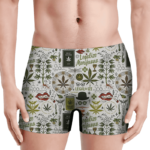 Legalize Marijuana Seamless Pattern Dope Art Men's Brief