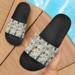 Legalize Marijuana Seamless Pattern Dope Art Slide Sandals