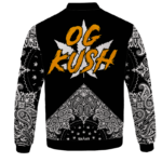 Legendary OG Kush Sativa Strain 420 Marijuana Bomber Jacket - back