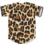 Leopard Print Marijuana Minimalist Logo Awesome Baseball Jersey