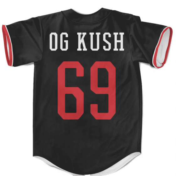 MLB Dodgers Marijuana OG Kush 69 Black Edition Baseball Jersey