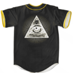 MLB Padres Jersey Black Gold Cannabis Illuminati Baseball Jersey