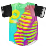 Man Smoking Blunt Hazy Effect 420 Marijuana Baseball Jersey