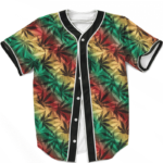 Marijuana 420 Weed Reggae Colors Amazing Baseball Jersey