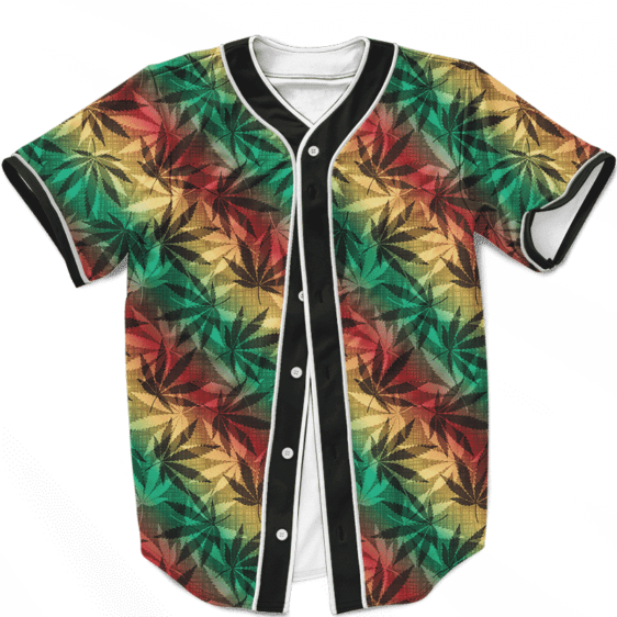 Marijuana 420 Weed Reggae Colors Amazing Baseball Jersey