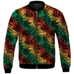 Marijuana 420 Weed Reggae Colors Amazing Bomber Jacket