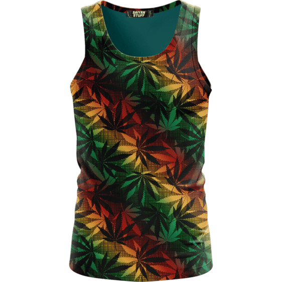 Marijuana 420 Weed Reggae Colors Amazing Stoner Tank Top