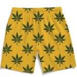 420 Marijuana Weed Seamless Pattern Superb Men's Beach Shorts