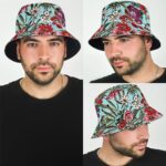 Marijuana And Rose Flowers Art Design Stylish Bucket Hat