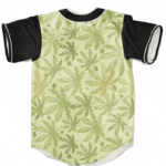 Marijuana Breezy Seamless Pattern Hemp Awesome Baseball Jersey