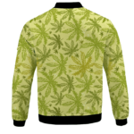 Marijuana Breezy Seamless Pattern Hemp Awesome Bomber Jacket - BACK