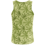 Marijuana Breezy Seamless Pattern Hemp Awesome Tank Top - back