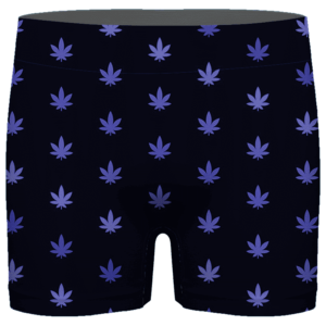 Marijuana Cool And Awesome Pattern Navy Blue Men's Boxer