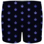 Marijuana Cool And Awesome Pattern Navy Blue Men's Boxer