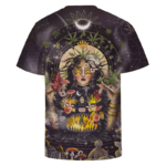 Marijuana Cool Digital Art Smoking Joint Trippy All Over Print T-shirt