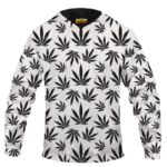 Marijuana Cool White Black Pattern Awesome Hoodie