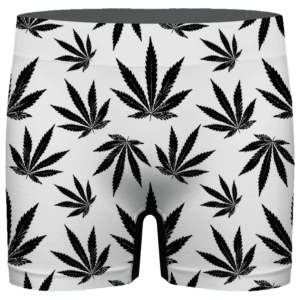 Marijuana Cool White Black Pattern Elegant Men's Underwear