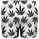 Marijuana Cool White Black Pattern Elegant Men's Underwear