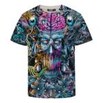 Marijuana Demon Smoking Joint Dark Themed Art Awesome T-shirt