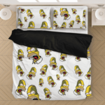 Marijuana Enthusiast Stoned Homer Simpson Awesome Bedding Set