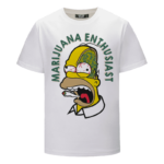 Marijuana Enthusiast Stoned Homer Simpson Awesome White T-shirt