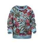 Marijuana & Flowers Vectorized Illustration Kids Sweatshirt