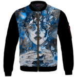 Marijuana Goddess Hemp 420 Weed Blue Bomber Jacket