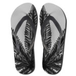 Marijuana Grass Charcoal Art Design 420 Thong Sandals