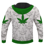 Marijuana Green Print Pattern Cannabis 420 Themed Hoodie