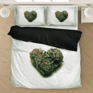 Marijuana Heart Shaped Cute And Lovely Bedding Set
