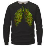 Marijuana Hemp Weed Cool Lungs Awesome Crewneck Sweatshirt