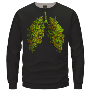 Marijuana Hemp Weed Cool Lungs Awesome Crewneck Sweatshirt