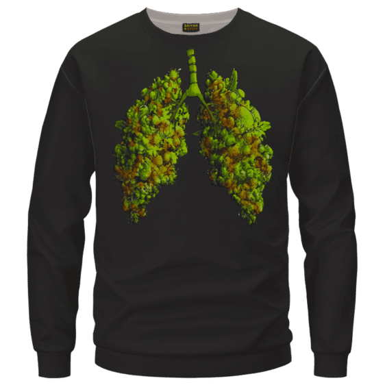 Marijuana Hemp Weed Cool Lungs Awesome Crewneck Sweatshirt