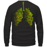 Marijuana Hemp Weed Cool Lungs Awesome Crewneck Sweatshirt - Back Mockup