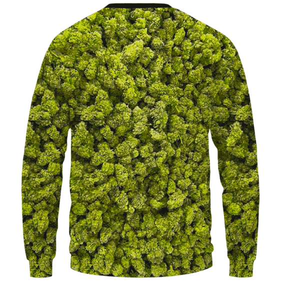 Marijuana Kush Nugs All Over Print Awesome Crewneck Sweater - Back Mockup