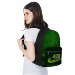 Marijuana Leaf 420 Nike Parody Weed Green Backpack Bag