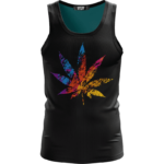 Marijuana Leaf Colorful Rainbow Logo Dope Tank Top