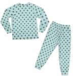 Marijuana Leaf Psychedelic Design Light Blue Pajamas Set
