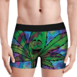 Marijuana Leaf Smiling Trippy Weed 420 Ganja Men's Underwear