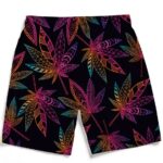 Marijuana Leaf Trippy Colors All Over Print Cool Men's Shorts