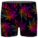 Marijuana Leaf Trippy Colors All Over Print Cool Men's Boxer
