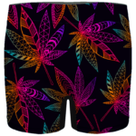 Marijuana Leaf Trippy Colors All Over Print Cool Men's Boxer