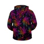 Marijuana Leaf Trippy Colors All Over Print Cool Zip Hoodie