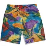 Marijuana Leaf Water Coloured Inspired Men's Boardshorts