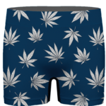Marijuana Leaves Cool All Over Print Dark Navy Blue Men's Brief