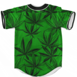 Marijuana Leaves Dope Dark Green Minimalist Baseball Jersey