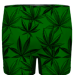 Marijuana Leaves Dope Dark Green Minimalist Men's Underwear