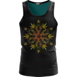 Marijuana Mandala Tiki Masks Artwork Dark Awesome Tank Top