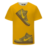 Marijuana Nike Inspired Air Jordan Sneaker Head Orange T-shirt