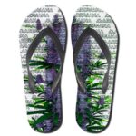 Marijuana Purple Flower Buds 420 Flip Flops Slippers
